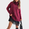 Red Sweater & Black Dress